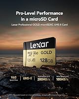 Lexar GOLD 128GB microSDXC UHS-II V60 U3 A1 C10 280MB/s Read view 2