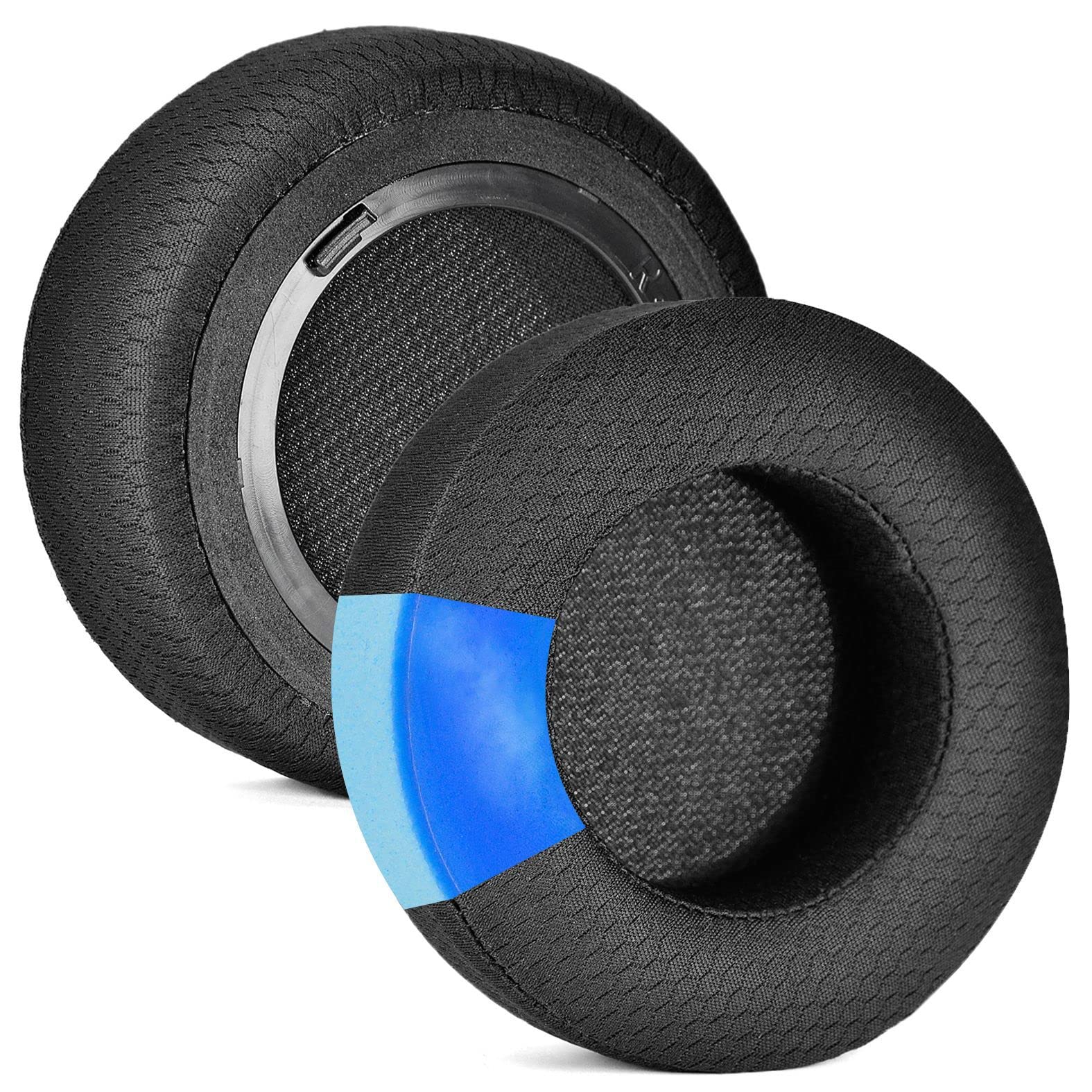 Replacement Earpads Corsair virtuoso ear cups,Earpads for earphones,Ear Pads Cups for Corsair Virtuoso RGB Wireless SE Gaming Headset (Cooling Black soccer net) — image 1
