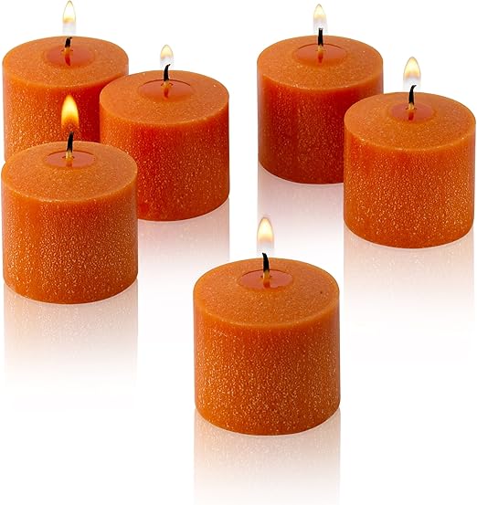 Amazon Com Light In The Dark Orange Votive Candles Box Of 12