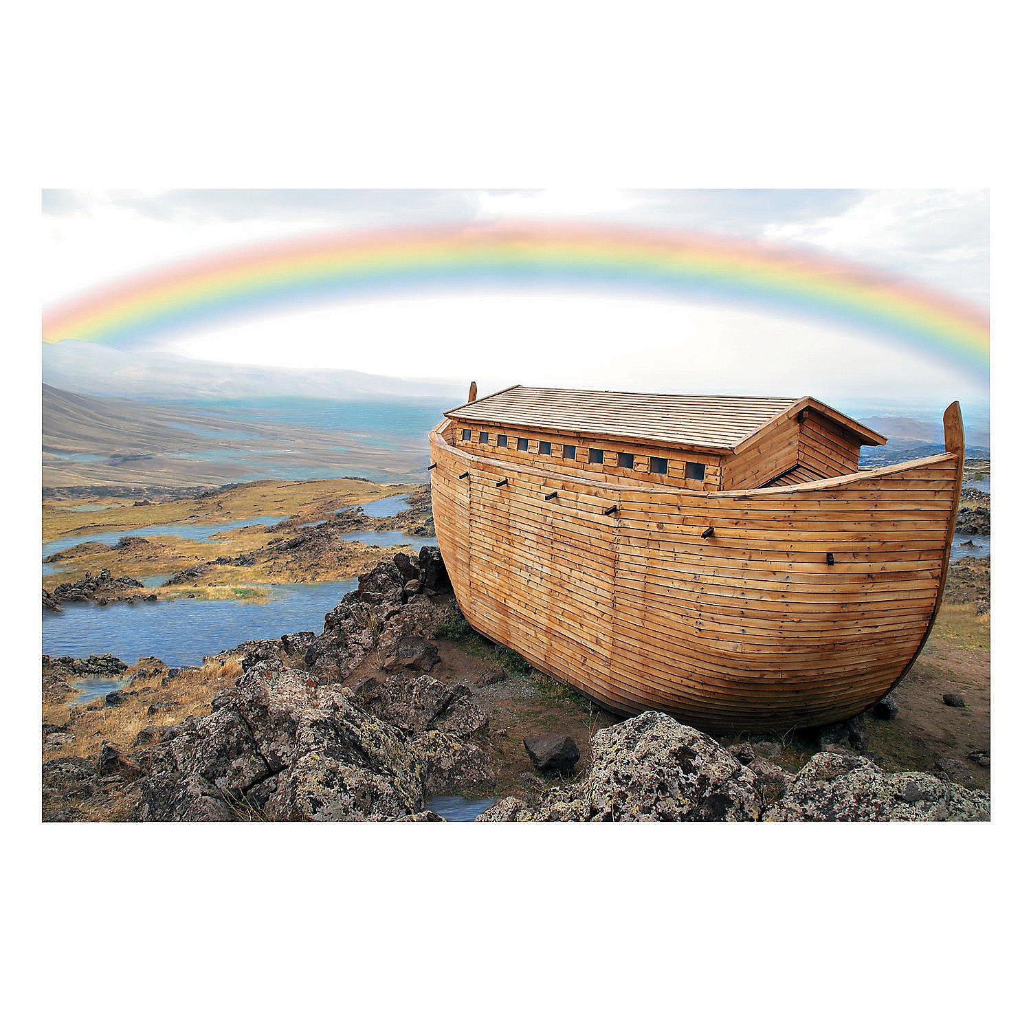 Photo 1 of Noah's Ark Backdrop Banner (9 feet long) Sunday School and VBS Decorations