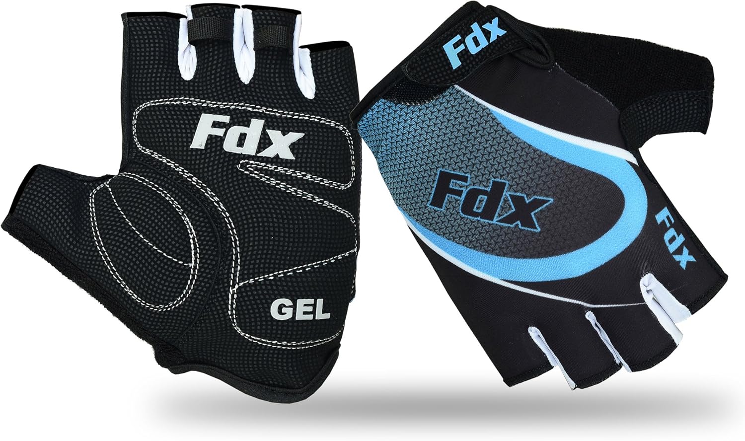 FDX Cycling Gloves Half Finger Gel Foam Padded Bike Fingerless Gloves