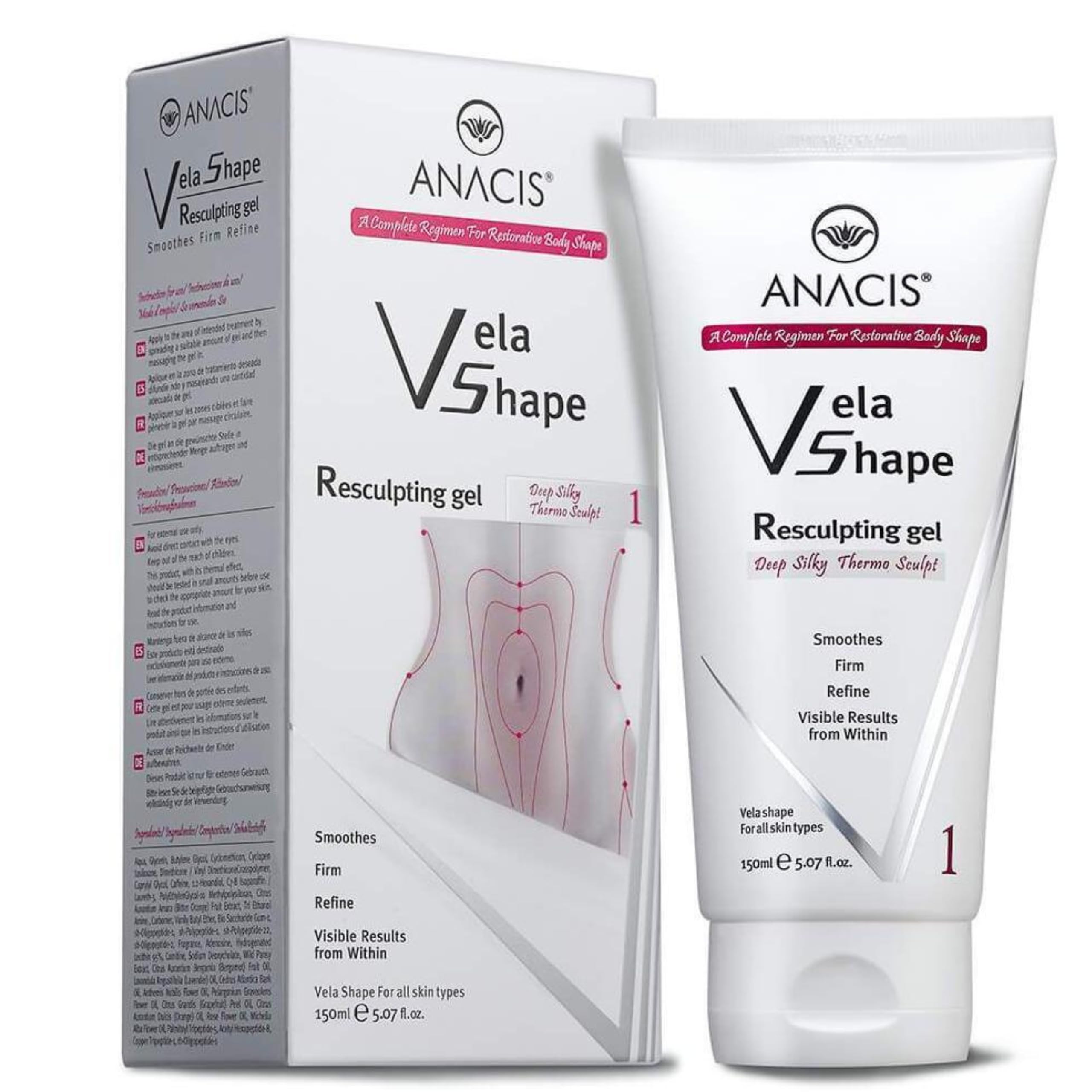 Anti Cellulite Firming Cream Resculpting Gel Exclusive Toning Formulation Deep Termo Treatment. Anacis - 5.07 Oz