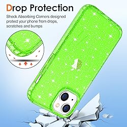 Hython Case for iPhone 15 Plus Case Glitter, Cute