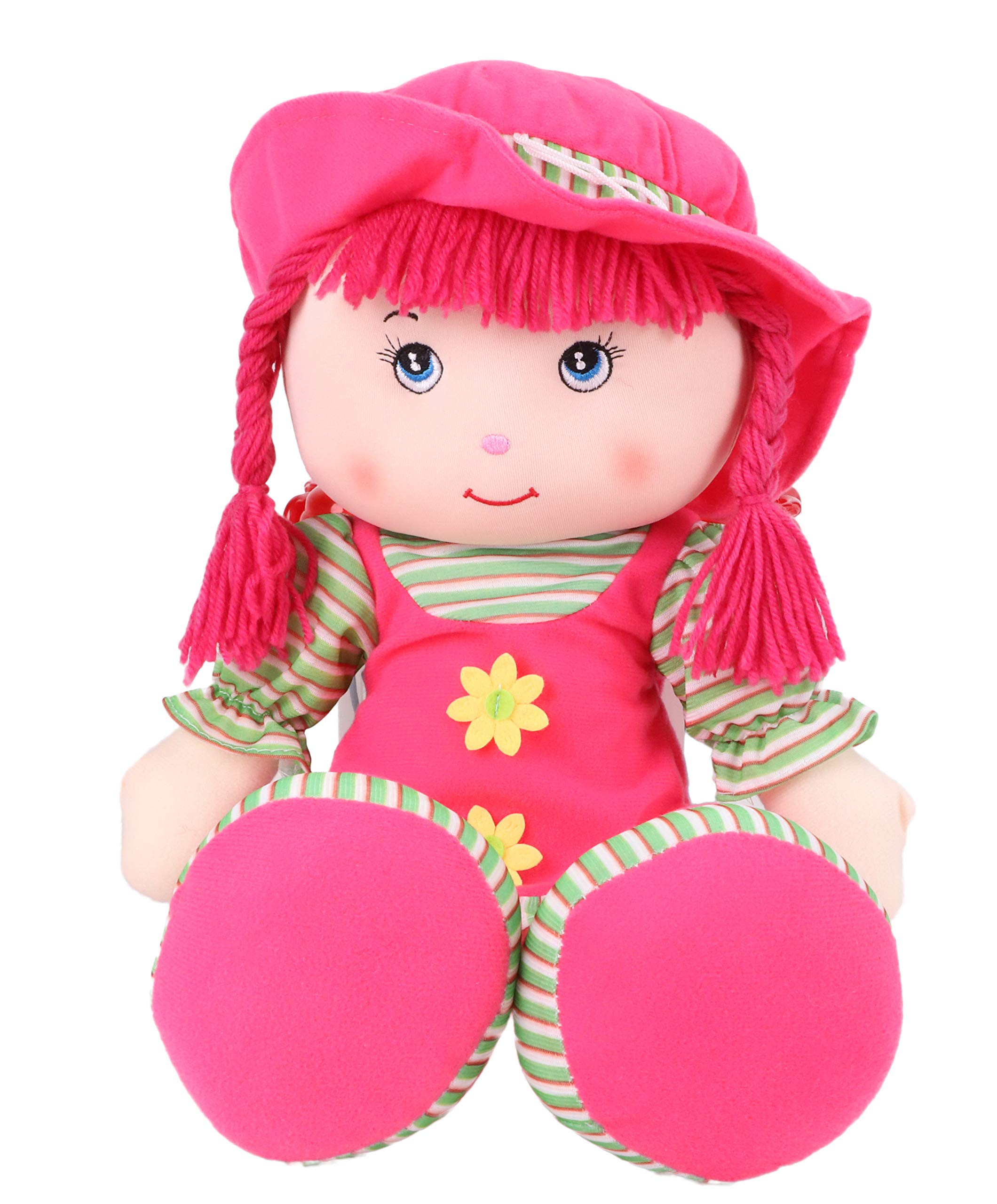 45cm Soft Cute Cuddly Ragdoll with Hat and Ponytails
