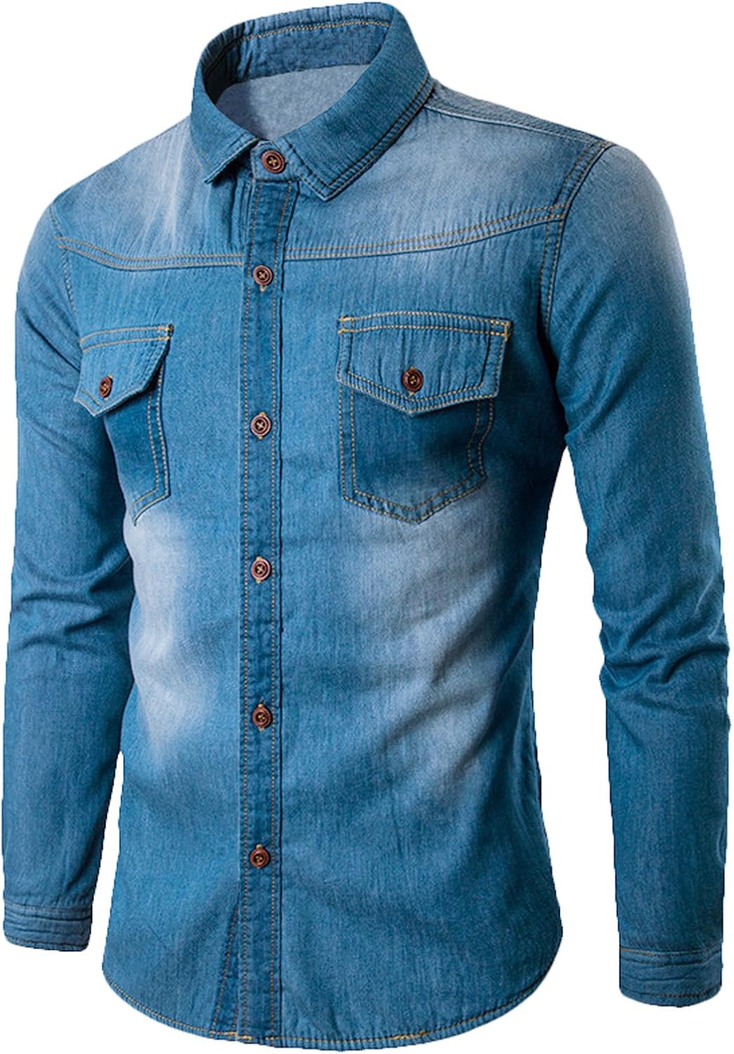 mens denim shirts amazon