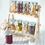 Hniuyun 8oz Mason Jars 6 Pack Regular Lids 240ml Clear Glass Canning Jars view 7