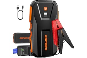 AsperX Car Jump Starter, 3150A Car Battery Booster Jump Starter Up to 10.0L Gas or 8.0L Diesel Engine with 3 USB Output, 12V 