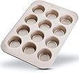 Nonstick Muffin Pan For Baking - Large 12-Cup Cupcake Pan - Food-Safe Nonstick Easy Release Coating -Durable, Warp-Resistant, Scratch-Resistant, Superior Baking Performance Designed Muffin Tray