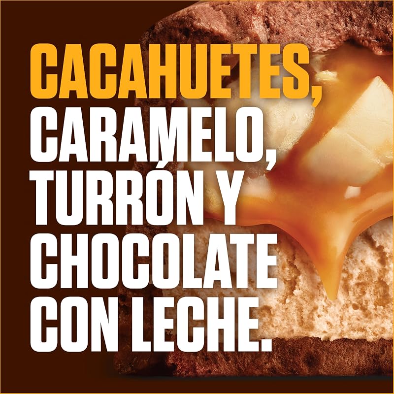 Chocolatina con Crema de Cacahuete, Caramelo y Cacahuete recubiertos de Chocolate con Leche (24 x 50g)