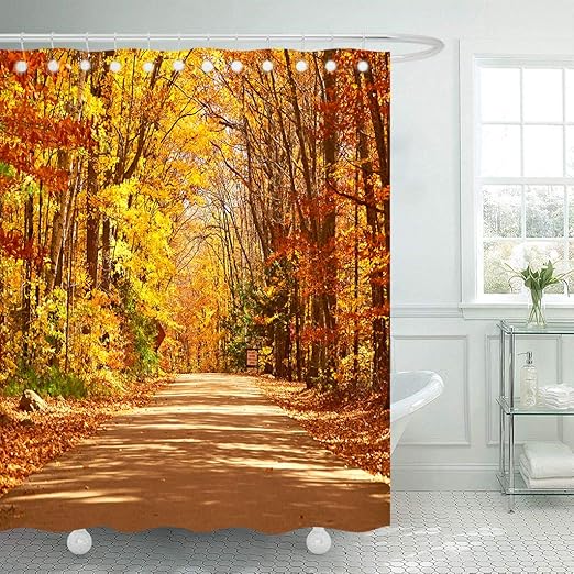 Amazon Com Kotom Natural Landscape Decor Shower Curtain Fall