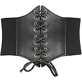 GRACE KARIN Womens Corset Belt Vintage Lace-up Cinch Elastic Waist Belt