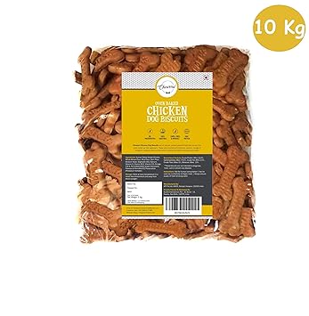 Chewers Oven Baked Real Chicken Dog Biscuits, Chicken Flavour, Dog Treat 1 Kg (Pack of 10)