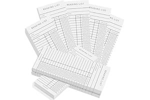 SINCEREZ 50pc 3 x 8" Reading List Bookmark,Personal Libraries Cards Book Tracker Notecards,Reading Log,Gift for Reading Lover Readers|Literary Gifts,Book Accessories