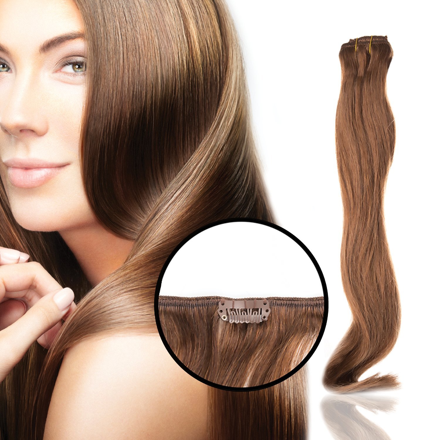 Amazon Com Pro Cabello 19 Remy Human Hair Extensions Hazelnut