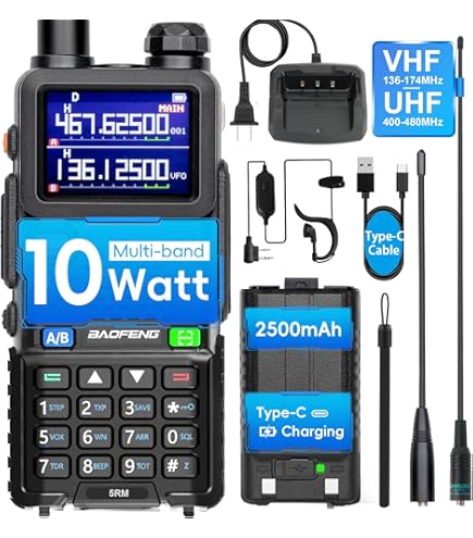 Radio Ricetrasmittente QUANSHENG UV-K5(8) Dual Band - 5W, VHF UHF, Con Cavo USB
