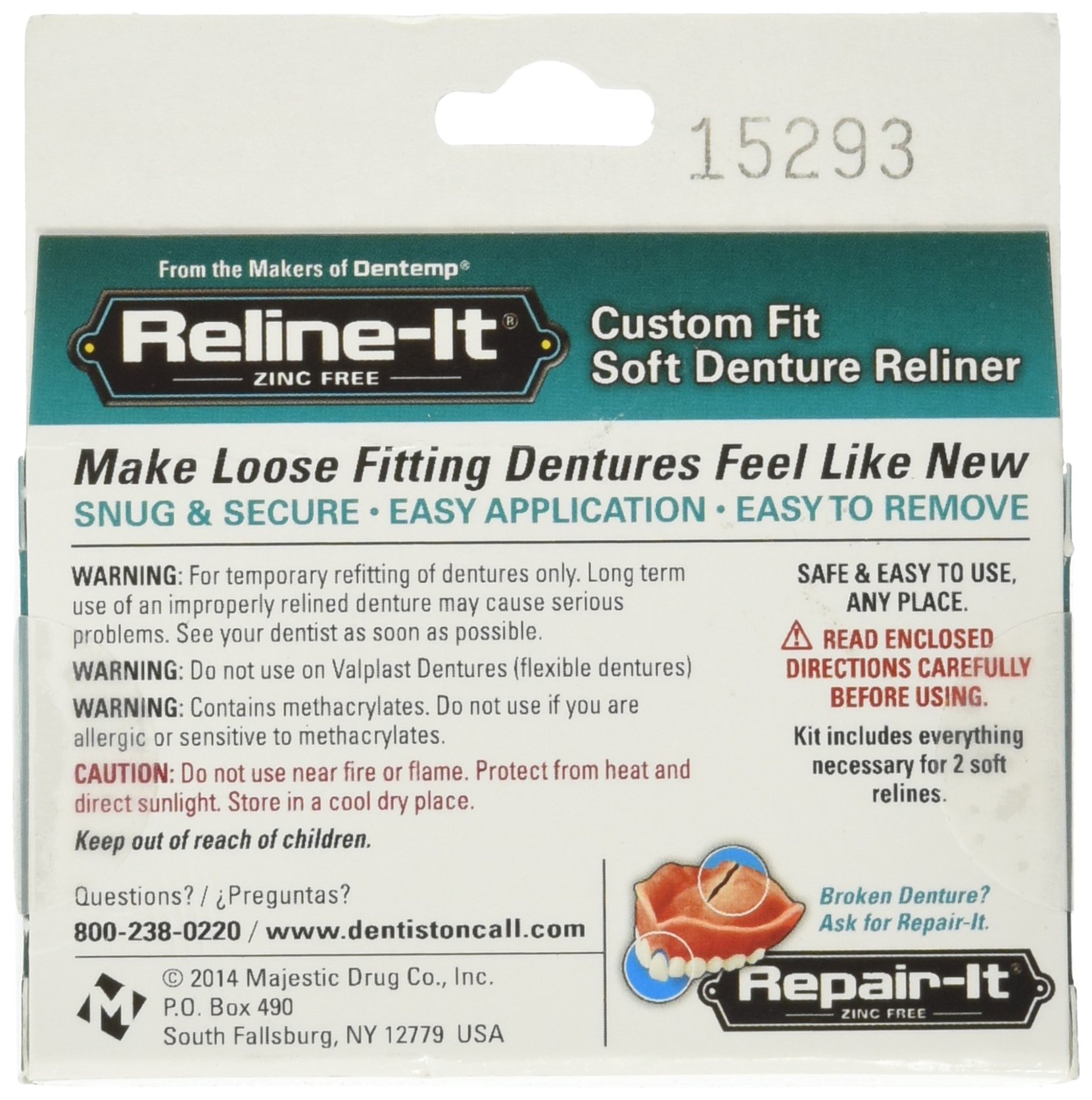 D.O.C. RelineIt Advanced Denture Reliner Kit Amazon