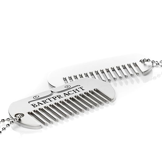 title=Pettine da barba, comb, collana con pettinino per barba, di nickel, finish
