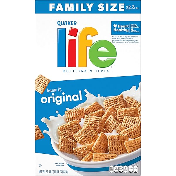 QUAKER LIFE ORIGINAL CEREAL, 22.3OZ BOX