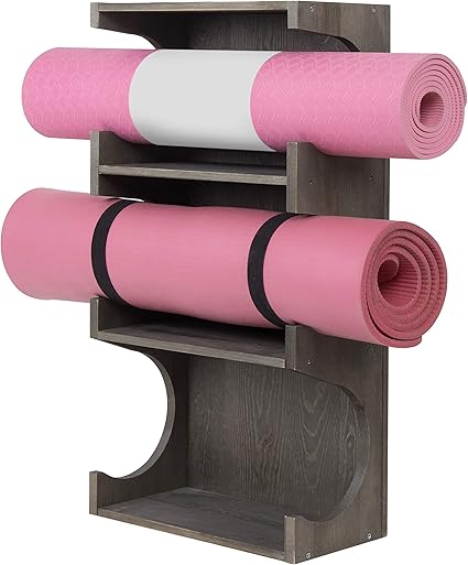 yoga mat storage rack wall mount