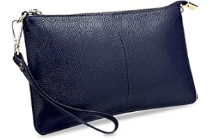 YALUXE Genuine Leather Wristlet Handbags Purses Cell Phone Pocket Clutch Wallet Crossbody Bags for Women