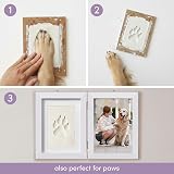 Chuckle Baby Hand & Footprint Kit White Wooden Frame 5x7, Clay Roller view 7