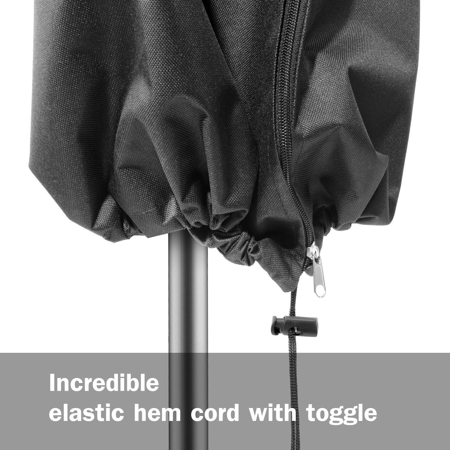 Offset Umbrella Cover, Patio Umbrella Cover for 9ft to 13ft Cantilever Parasol Outdoor Market Umbrellas Cover with Zipper and Water Resistant Fabric Dark: Kitchen & Dining