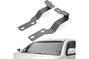 YZONA Ditch Hood Light Brackets Mounts A-Pillar Lighting Bracket Auxiliary Offroad LED Pod Work Compatible with Toyota Tacoma 2005 2006 2007 2008 2009 2010 2011 2012 2013 2014 2015 (2PCS, Black)