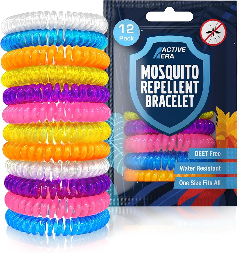 Active Era Mosquito Repellent Bracelet 12 Pack DEET Free 250H 10 Days