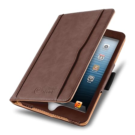 JAMMYLIZARD Hülle für iPad Mini | Ledertasche Flip Case [Business Tasche] Leder Smart Cover Lederhülle für iPad Mini 4. 3. 2.