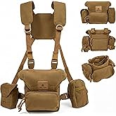 Lone Trail Waterproof Binocular Harness Chest Pack - Lightweight Bino Harness With Rangefinder Pouch | Binocular Case with Silent Magnetic Closure and MOLLE System