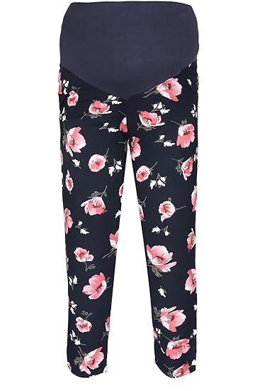 Deep Blue Floral Print Maternity Pyjama