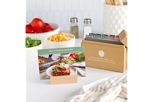 PASSIONATE PENNY PINCHER PPP Meal Planner with 72 Recipe Cards (5 Ingredients or Less – Photo Edition) | Weekly Menu Planner | Sturdy Box | 12 Reusable Grocery Lists | 5 Blank Recipe Cards | Card Protector | Recipe Ideas