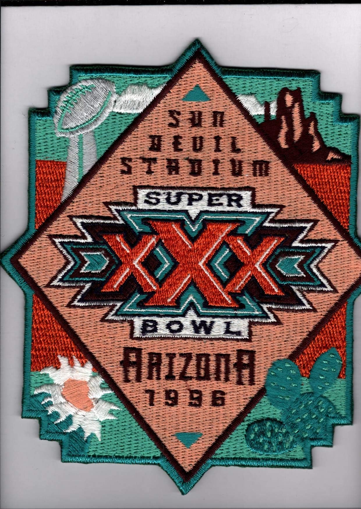 Super Bowl XXX 30 Official Patch Dallas Cowboys vs Pittsburgh Steelers st Sun Devil Stadium, Tempe AZ