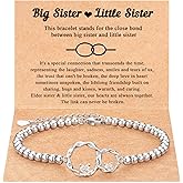 Tarsus Eternal Love Connected at Heart Interlocking 2 Circles Bracelet - Sister Gifts for Birthday, Christmas, Big and Little Sisters