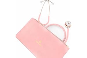 BJÖRN HALL Rose Gold Pink Stethoscope & Case | Perfect for Medical Student Veterinarian Doctor |Spare Parts Ear Tips & Non Chill Rim | Nurse Accessories for Work Essentials | Light Pink Tubing RGLP