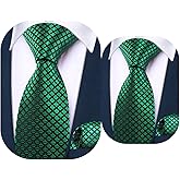 Barry.Wang 2 PACK Ties for Father and Son Fashion Children Tie Men Necktie Jacquard Handkerchief