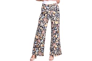 Popana Palazzo Pants for Women Casual Summer Wide Leg Beach Pants Plus Size Made in USA