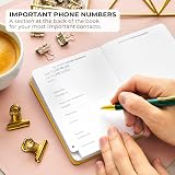 Clever Fox Address Book PU Leather Amber Yellow with Alphabetical Tabs 10.5x14cm view 4