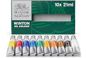 Winsor & Newton Winton Oil Color Paint, Basic Set, 10 x 21ml Tubes