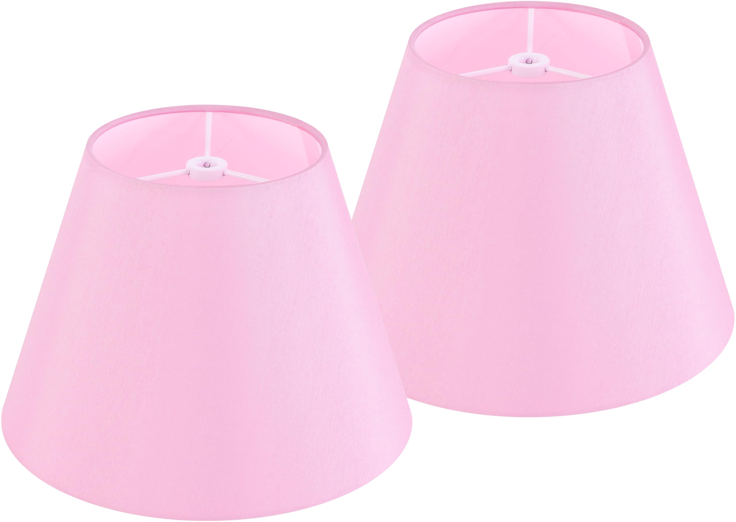 GOSO Pink Lamp Shades Set of 2 Small Drum,5"×9“×6.4” IN Spider for ...