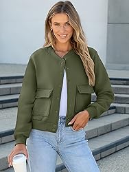 ANRABESS Women Cropped Bomber Jacket 2025 Fashion