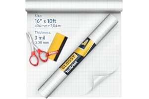 Self Adhesive Clear Glossy Laminating Roll 16” x 10ft 3 MIL Multipurpose Laminating Film Roll Peel and Stick