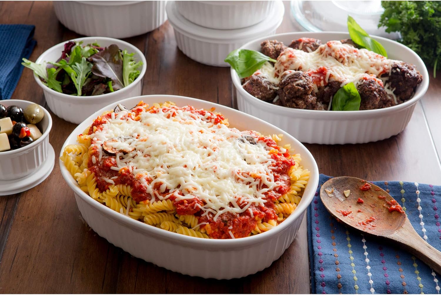 CorningWare French White Bakeware Set (20-Piece, White): Kitchen & Dining