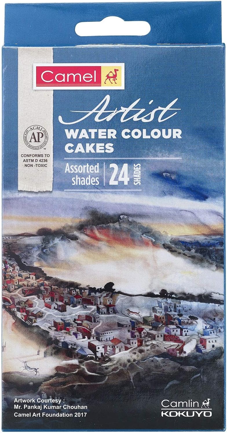 Camel Artist Water Colour Cake Set Pack Of 24 Blue Amazon In Office Products