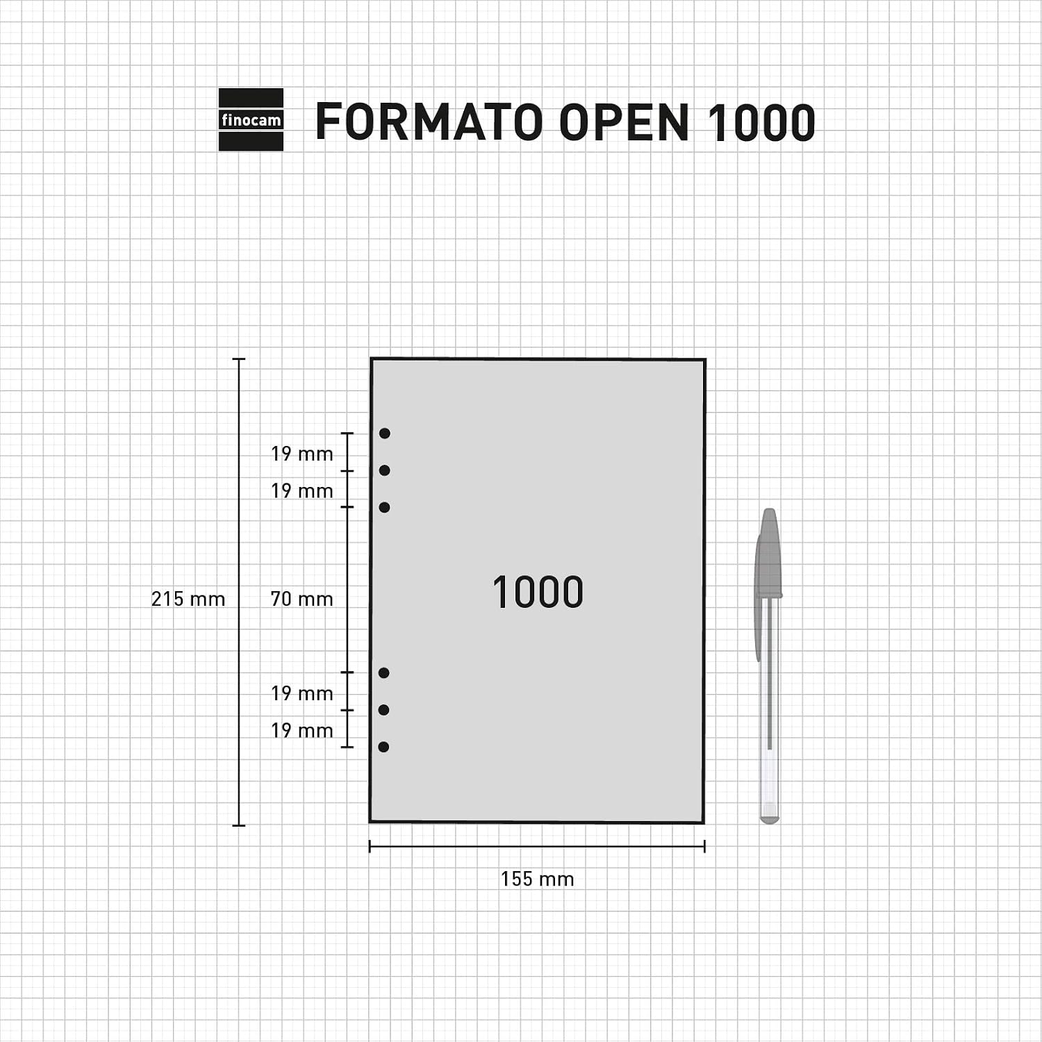 Finocam - Set of 5 Side Dividers Open R1063, white - Image 3