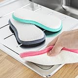 Minky Anti-Bacterial Cleaning Pad 3 Pack Microfibre Dual Sided Non Scratch view 2
