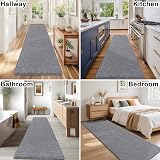 SHACOS Hallway Runner Rug Non Slip Grey 80x300cm Dirt Trapper Indoor Mat view 6