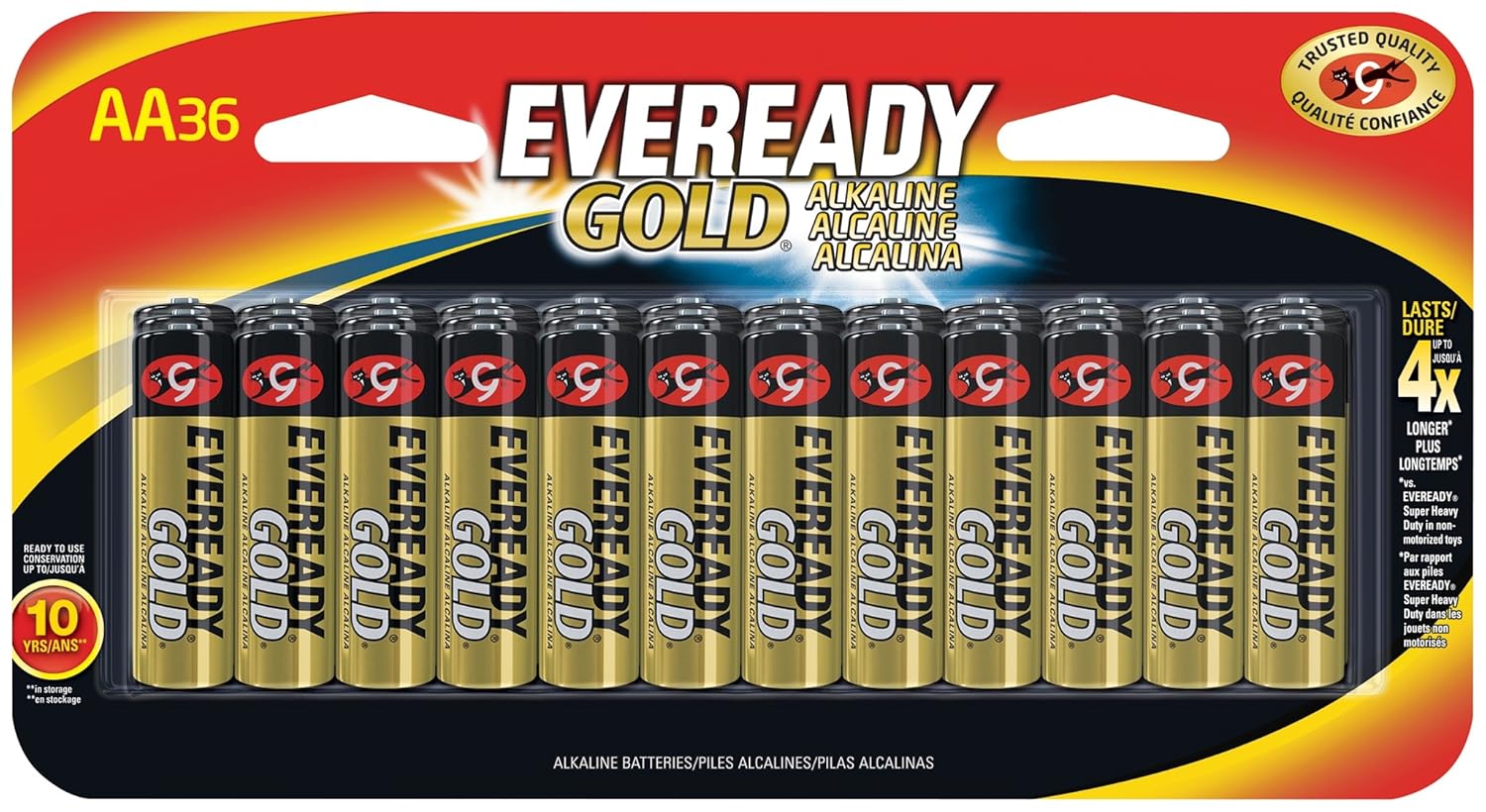 Eveready AA Batteries, Gold (36 Count) Amazon.ca Health & Personal Care