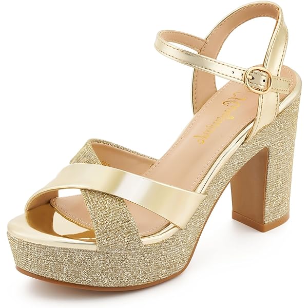 Amazon.com | Maripe Leilani - Women's Open Toe Chunky High Heel