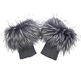LA CARRIE Women Faux Fur Plush Leg Warmers Short Furry Fuzzy Leg Cuffs Girls Winter Knitted Boot